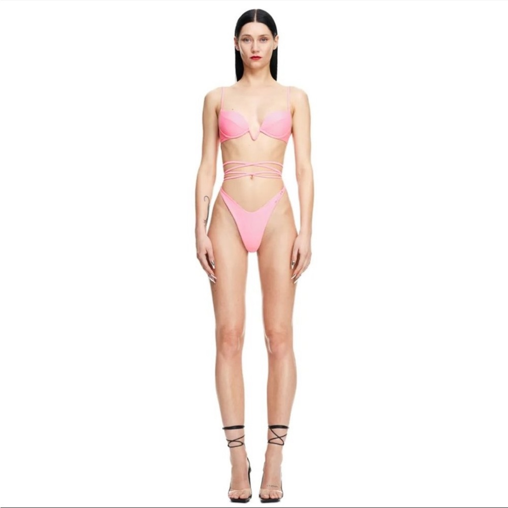 Mugler H&M Bikini set Pink NWT size 0